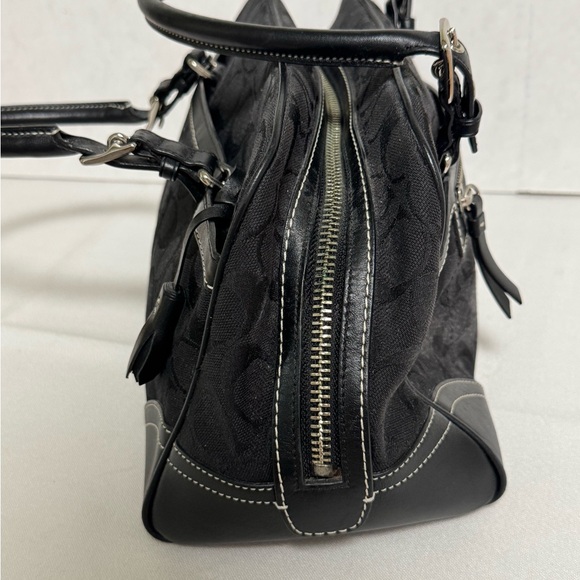 Coach Signature Black Penelope Small Satchel Bag - well loved - Picture 5 of 11